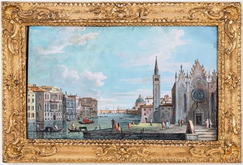 Paire de vues vénitiennes , fin du XVIIe siècle